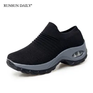 Women's Walking Shoes Fashion Air Cushion Thick Bottom Sneakers