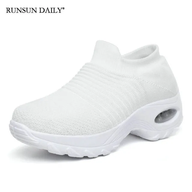 Women's Walking Shoes Fashion Air Cushion Thick Bottom Sneakers