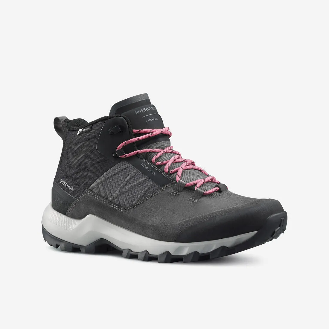 Women's Waterproof Mountain Walking Shoes - MH500 MID Sepia