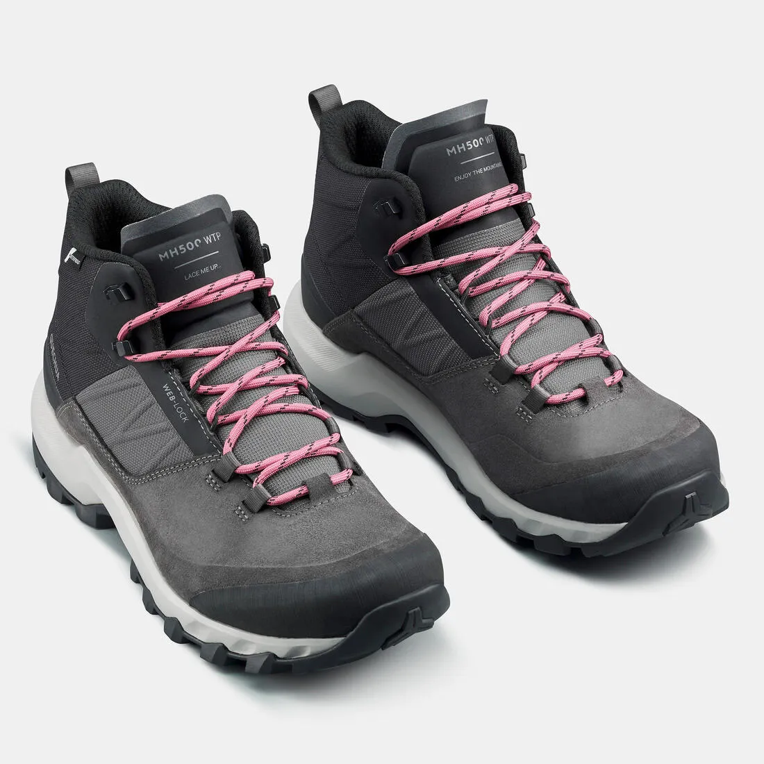Women's Waterproof Mountain Walking Shoes - MH500 MID Sepia