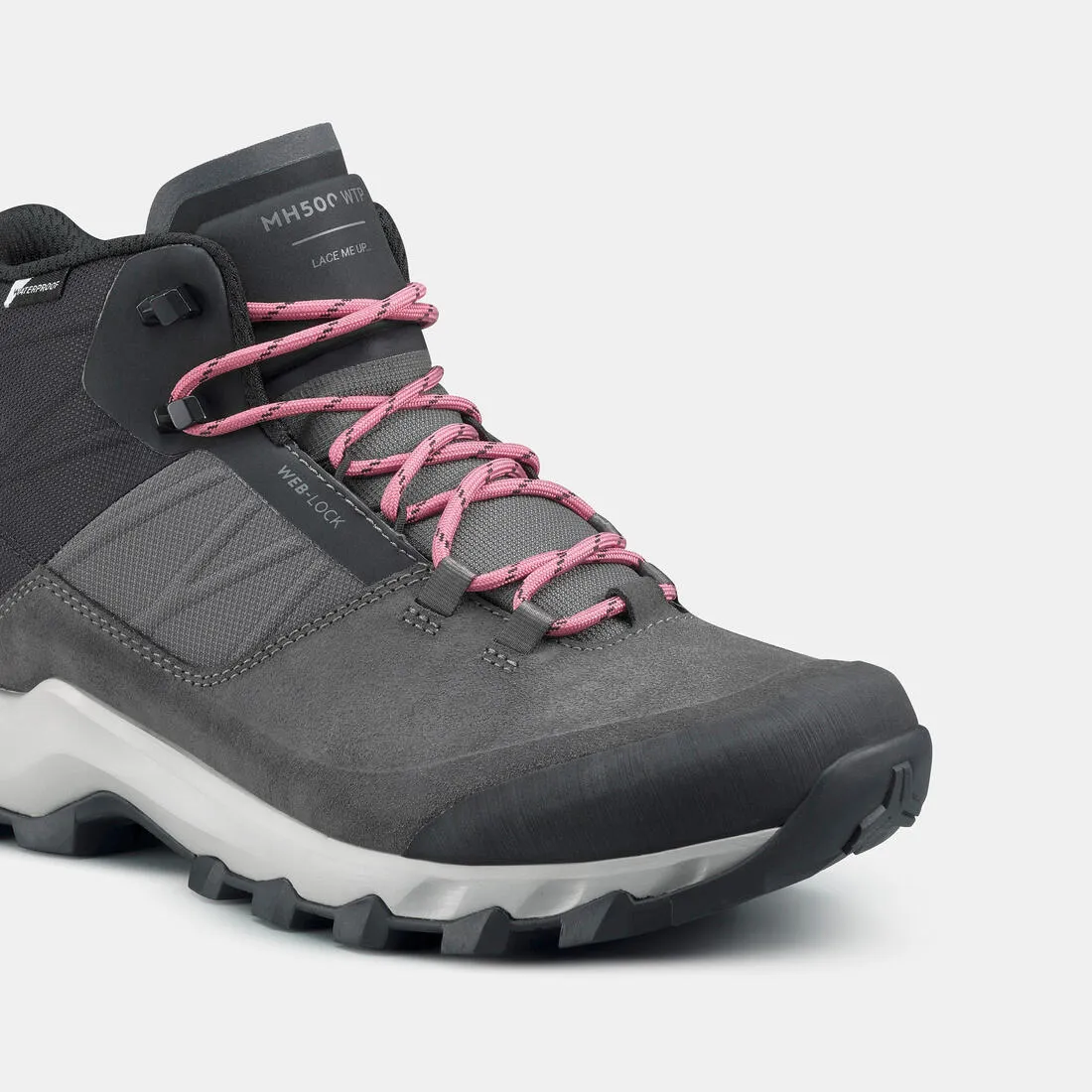 Women's Waterproof Mountain Walking Shoes - MH500 MID Sepia