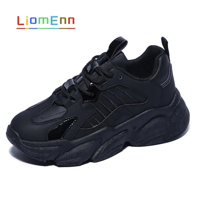 Women's White Chunky Sneakers Shoes Platform Casual Sport Shoes