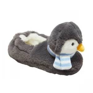 Wondershop Girls Boys Holiday Penguin Character Slippers Gray Penguin S (5T-6T)