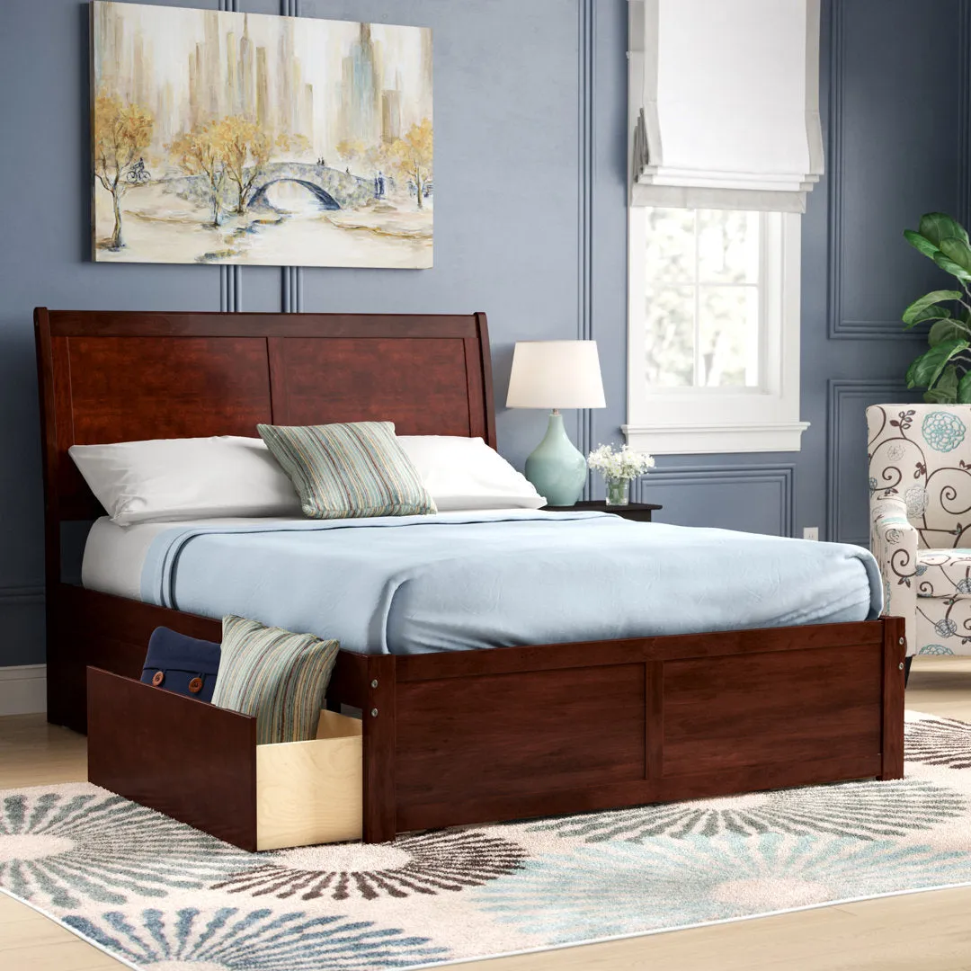 Yailynn Solid Wood Storage Bed Red Barrel Studio® Color: Walnut Size: Queen