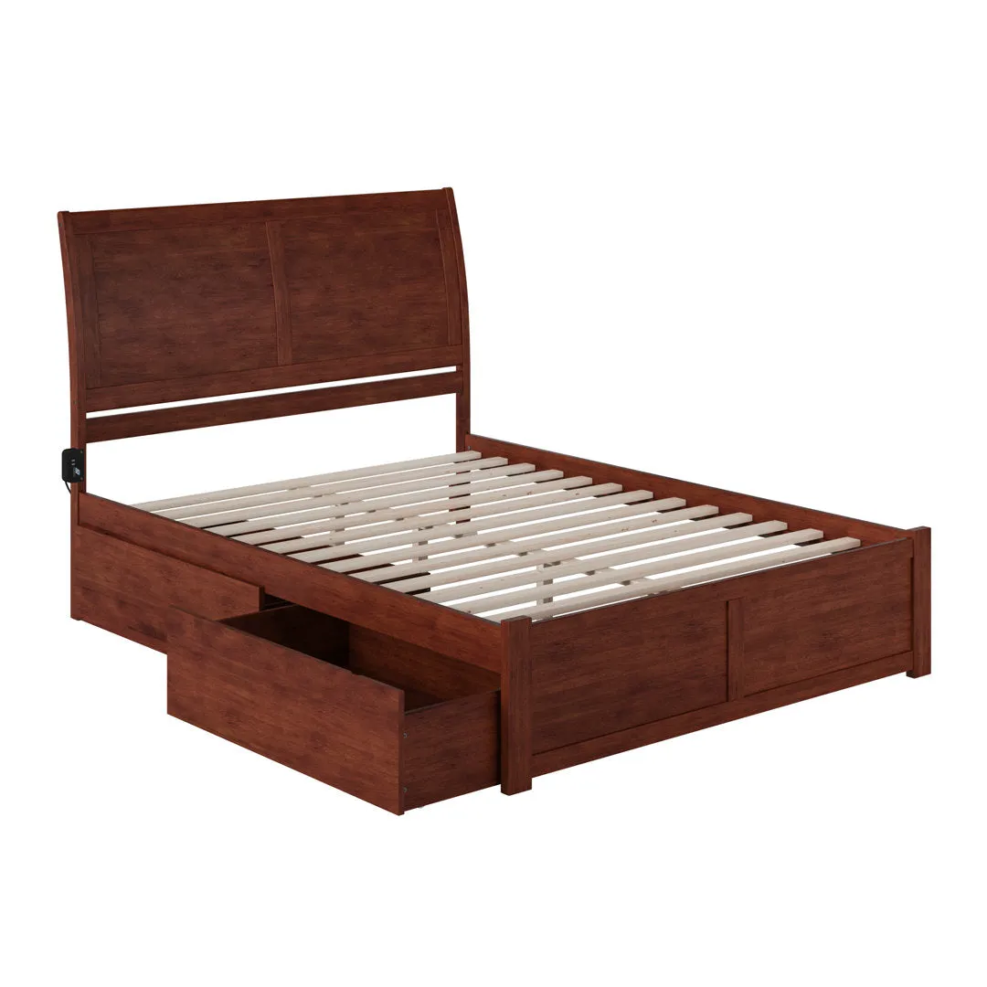 Yailynn Solid Wood Storage Bed Red Barrel Studio® Color: Walnut Size: Queen