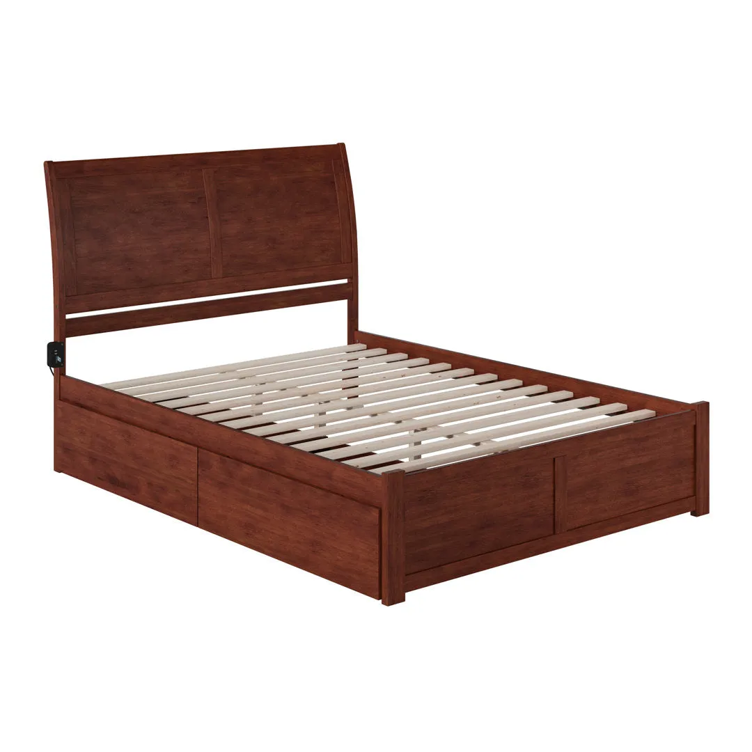 Yailynn Solid Wood Storage Bed Red Barrel Studio® Color: Walnut Size: Queen