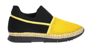 Yellow Black Mesh Neoprenene Designer Dress Sneakers