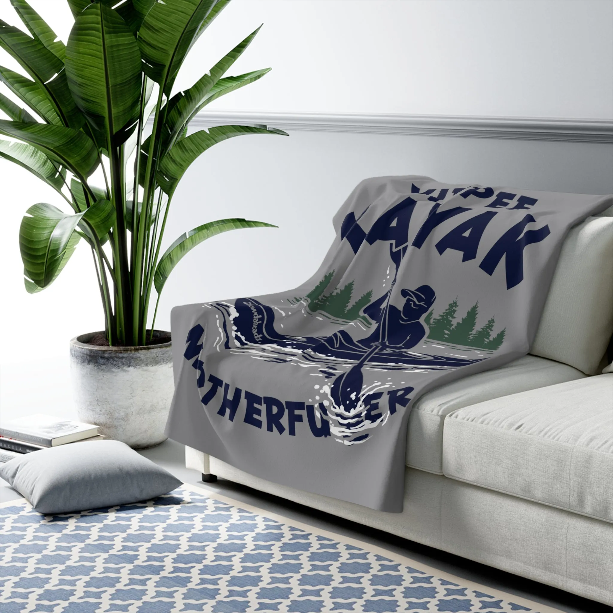 Yippee Kayak Sherpa Fleece Blanket