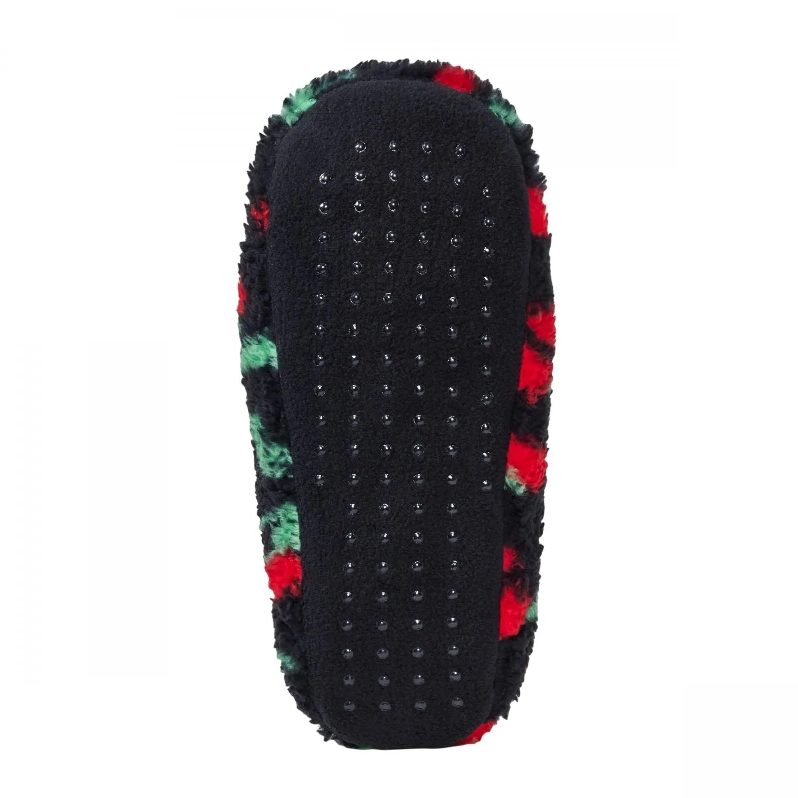 ZUZIFY Cozy Fleece High Cut Slipper Socks with Grippers Black / Red M / L